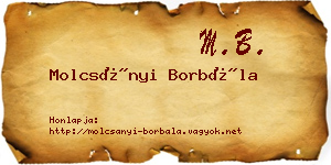 Molcsányi Borbála névjegykártya